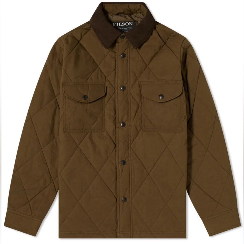 Filson quilted shirt jacket marsh olive